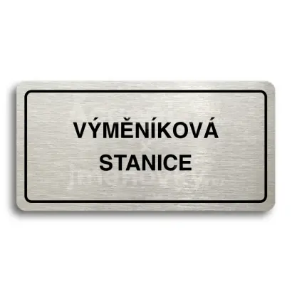 Piktogram "VMNKOV STANICE" - stbrn tabulka - ern tisk