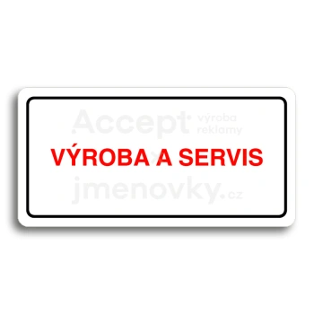 Piktogram "VROBA A SERVIS" - bl tabulka - barevn tisk