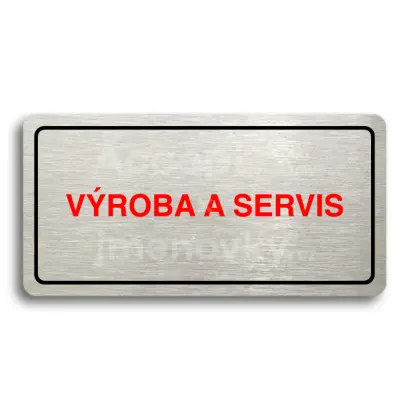 Piktogram "VROBA A SERVIS" - stbrn tabulka - barevn tisk