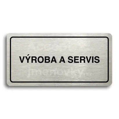 Piktogram "VROBA A SERVIS" - stbrn tabulka - ern tisk