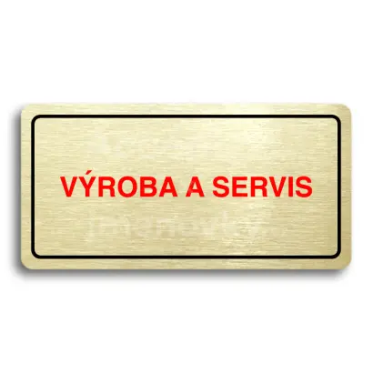 Piktogram "VROBA A SERVIS" - zlat tabulka - barevn tisk