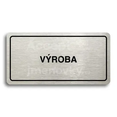 Piktogram "VROBA" - stbrn tabulka - ern tisk