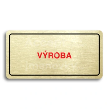 Piktogram "VROBA" - zlat tabulka - barevn tisk