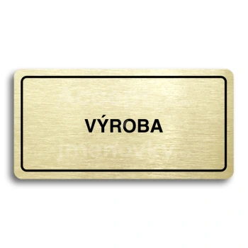 Piktogram "VROBA" - zlat tabulka - ern tisk