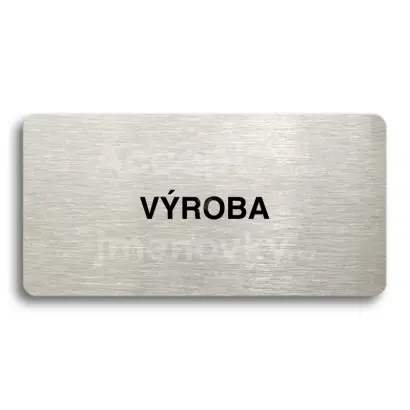 Piktogram "VROBA" - stbrn tabulka - ern tisk bez rmeku