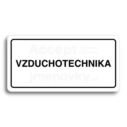 Piktogram "VZDUCHOTECHNIKA" - bl tabulka - ern tisk