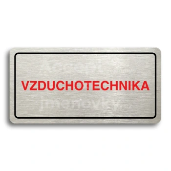 Piktogram "VZDUCHOTECHNIKA" - stbrn tabulka - barevn tisk