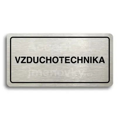 Piktogram "VZDUCHOTECHNIKA" - stbrn tabulka - ern tisk