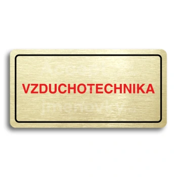 Piktogram "VZDUCHOTECHNIKA" - zlat tabulka - barevn tisk