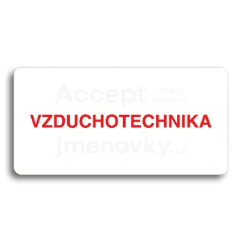 Piktogram "VZDUCHOTECHNIKA" - bl tabulka - barevn tisk bez rmeku