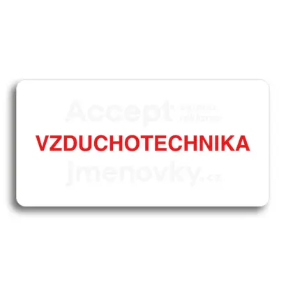 Piktogram "VZDUCHOTECHNIKA" - bl tabulka - barevn tisk bez rmeku