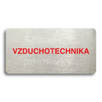 Piktogram "VZDUCHOTECHNIKA" - stbrn tabulka - barevn tisk bez rmeku