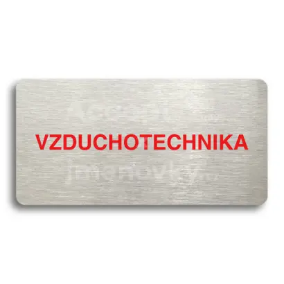 Piktogram "VZDUCHOTECHNIKA" - stbrn tabulka - barevn tisk bez rmeku