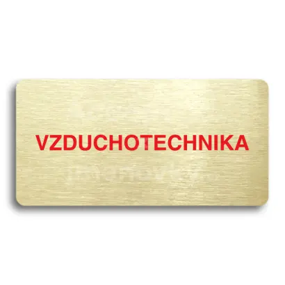 Piktogram "VZDUCHOTECHNIKA" - zlat tabulka - barevn tisk bez rmeku