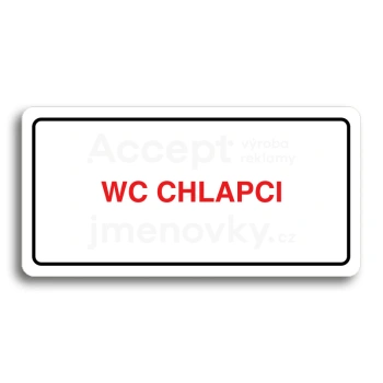 Piktogram "WC CHLAPCI" - bl tabulka - barevn tisk