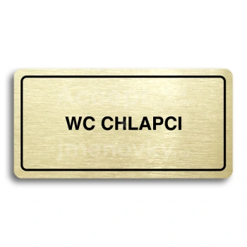 Piktogram "WC CHLAPCI" - zlat tabulka - ern tisk