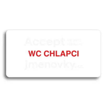 Piktogram "WC CHLAPCI" - bl tabulka - barevn tisk bez rmeku