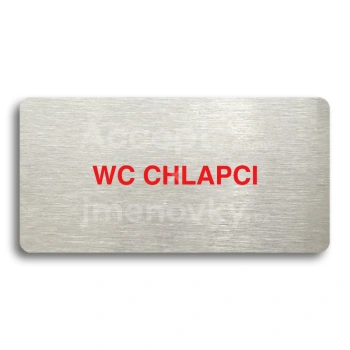 Piktogram "WC CHLAPCI" - stbrn tabulka - barevn tisk bez rmeku