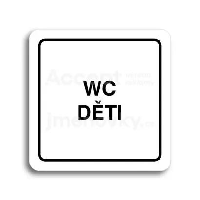 Piktogram "WC dti" - bl tabulka - ern tisk