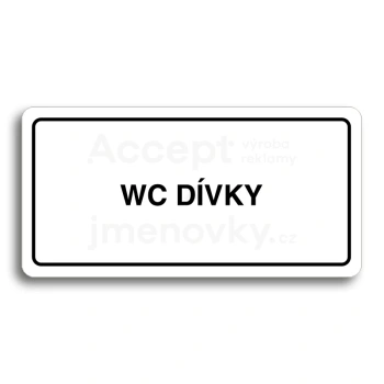 Piktogram "WC DVKY" - bl tabulka - ern tisk