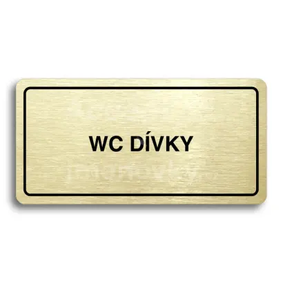 Piktogram "WC DVKY" - zlat tabulka - ern tisk