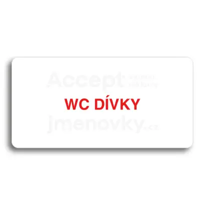 Piktogram "WC DVKY" - bl tabulka - barevn tisk bez rmeku