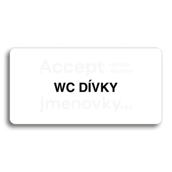 Piktogram "WC DVKY" - bl tabulka - ern tisk bez rmeku