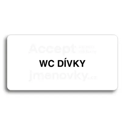 Piktogram "WC DVKY" - bl tabulka - ern tisk bez rmeku