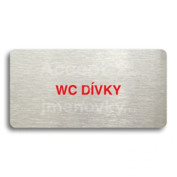 Piktogram "WC DVKY" - stbrn tabulka - barevn tisk bez rmeku