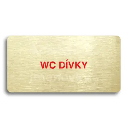 Piktogram "WC DVKY" - zlat tabulka - barevn tisk bez rmeku