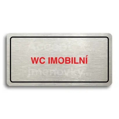 Piktogram "WC IMOBILN" - stbrn tabulka - barevn tisk