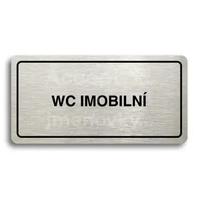 Piktogram "WC IMOBILN" - stbrn tabulka - ern tisk