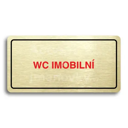 Piktogram "WC IMOBILN" - zlat tabulka - barevn tisk