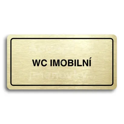 Piktogram "WC IMOBILN" - zlat tabulka - ern tisk