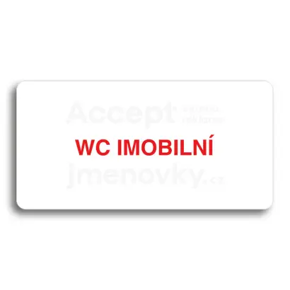 Piktogram "WC IMOBILN" - bl tabulka - barevn tisk bez rmeku