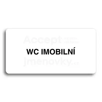 Piktogram "WC IMOBILN" - bl tabulka - ern tisk bez rmeku