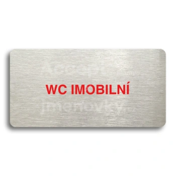 Piktogram "WC IMOBILN" - stbrn tabulka - barevn tisk bez rmeku