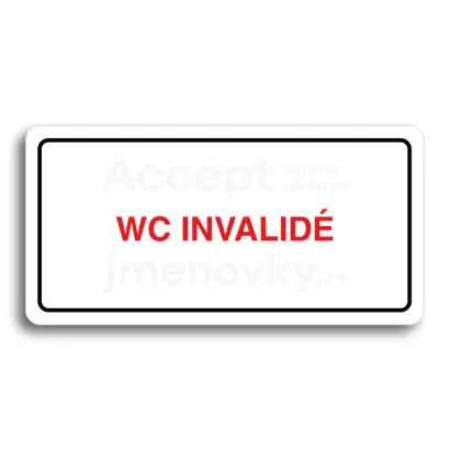 Piktogram "WC INVALID" - bl tabulka - barevn tisk