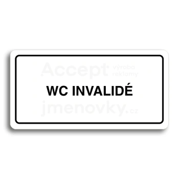 Piktogram "WC INVALID" - bl tabulka - ern tisk