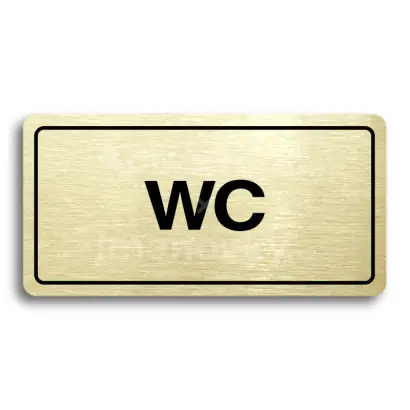 Piktogram "WC" - zlat tabulka - ern tisk