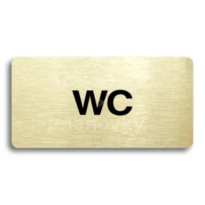 Piktogram "WC" - zlat tabulka - ern tisk bez rmeku