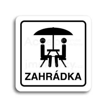 Piktogram "zahrdka II" - bl tabulka - ern tisk