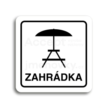 Piktogram "zahrdka III" - bl tabulka - ern tisk