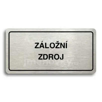 Piktogram "ZLON ZDROJ" - stbrn tabulka - ern tisk