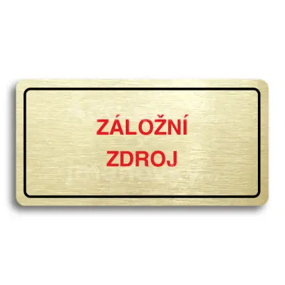 Piktogram "ZLON ZDROJ" - zlat tabulka - barevn tisk