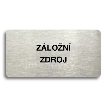 Piktogram "ZLON ZDROJ" - stbrn tabulka - ern tisk bez rmeku