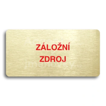 Piktogram "ZLON ZDROJ" - zlat tabulka - barevn tisk bez rmeku