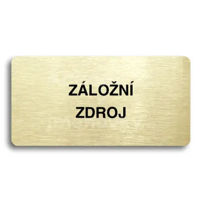 Piktogram "ZLON ZDROJ" - zlat tabulka - ern tisk bez rmeku